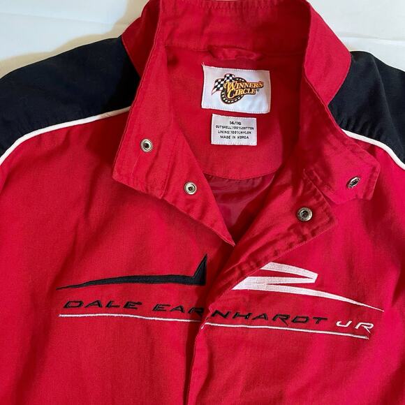 Dale Earnhardt Jr Kids Sz 14/16 Red Jacket Winners Circle NASCAR #8 - Picture 2 of 8